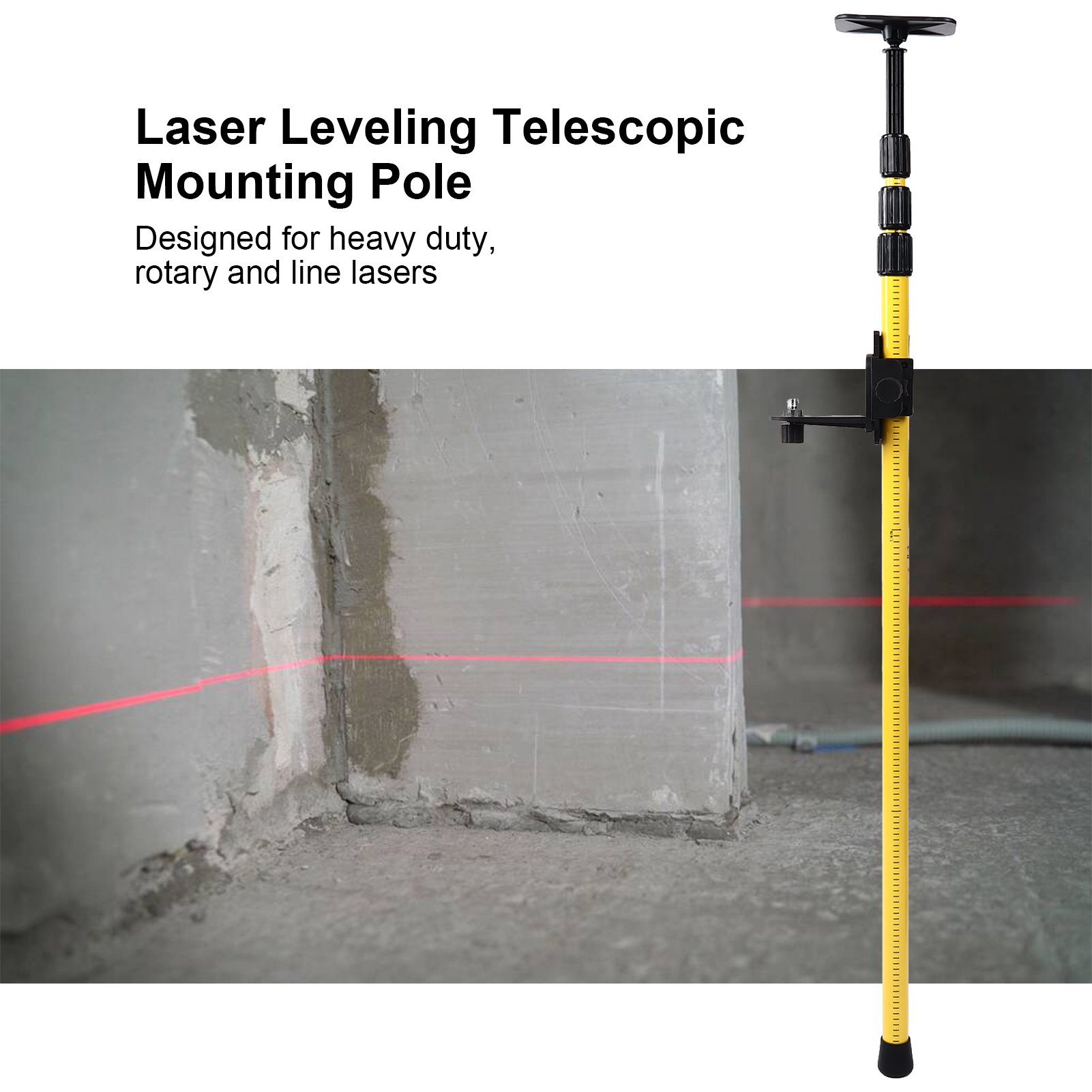 Laser Level Rotary - 2.8 Meter Laser Leveling Telescoping Pole