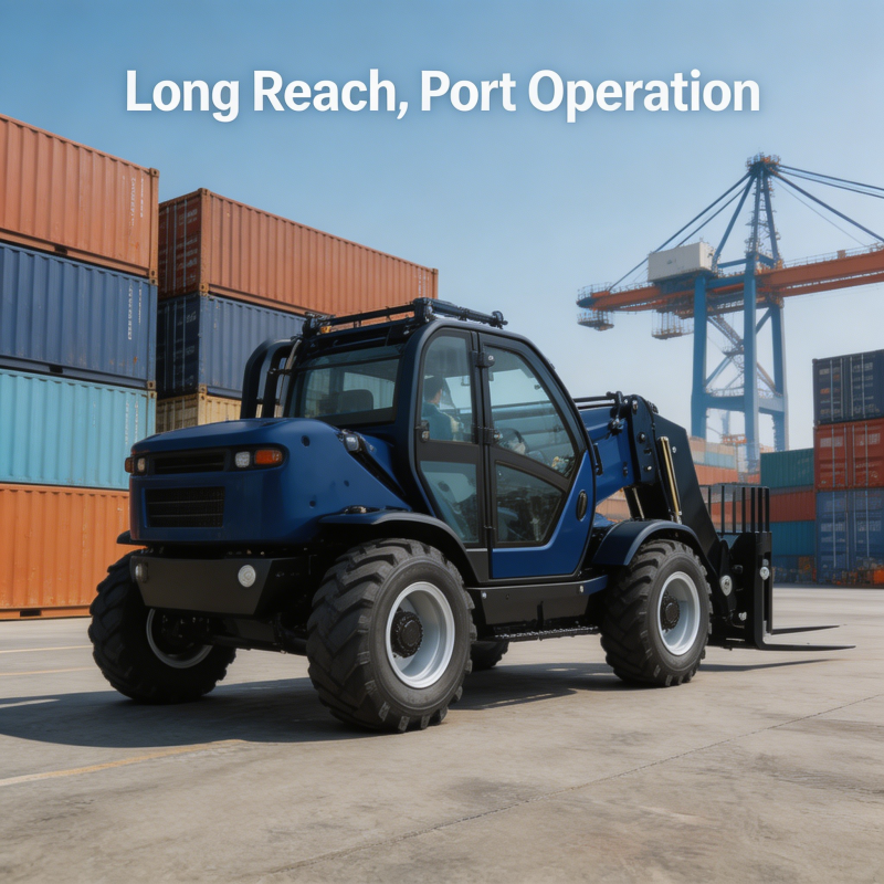 Heavy Equipment Forklift - Heavy Duty 7M Reach Telehandler For