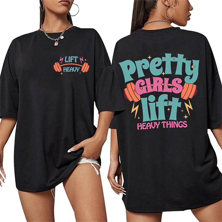 Heavy Equipment Grader - Pretty Girls Lift Heavy Things Graphic