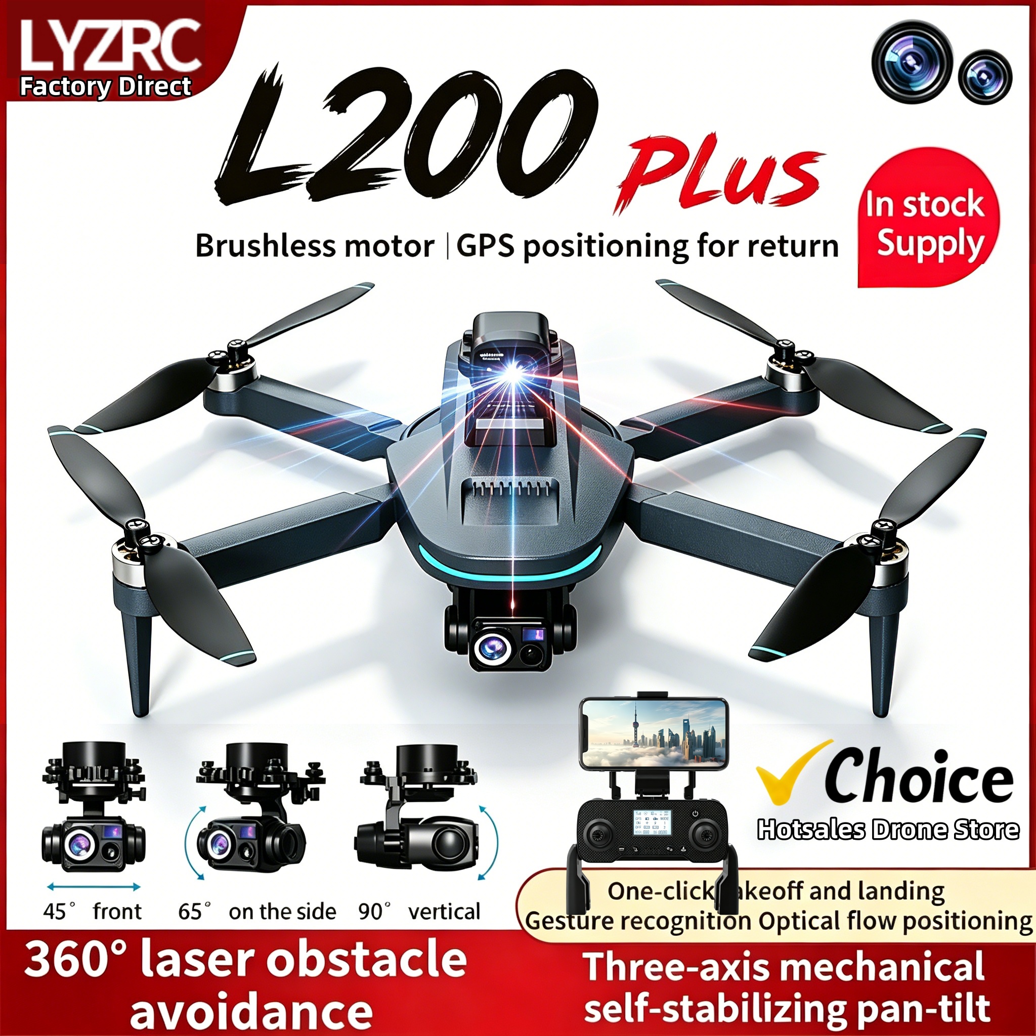 Laser Level Rotary - New L200 Plus GPS Drone Factory