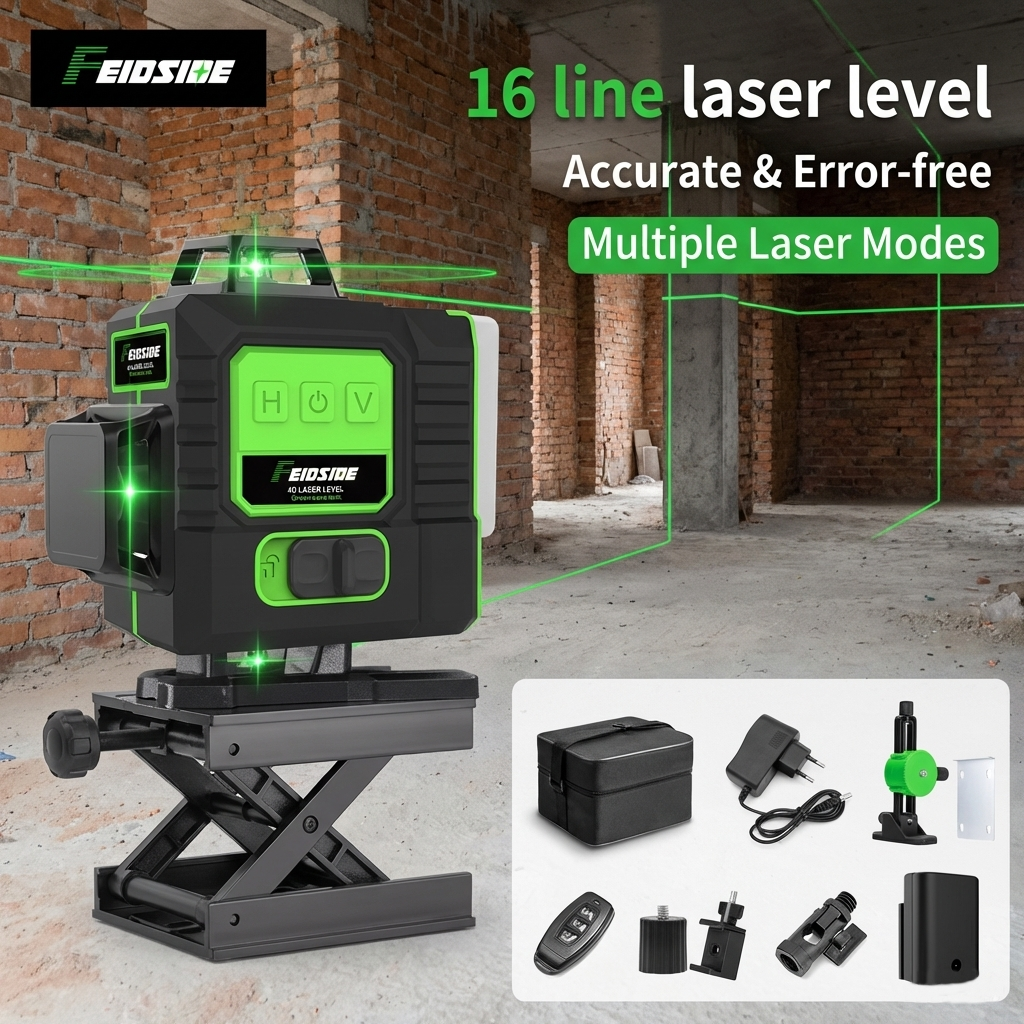 FEIDSIDE 16/12Line Green Laser - огляд і ціна Laser Level Rotary