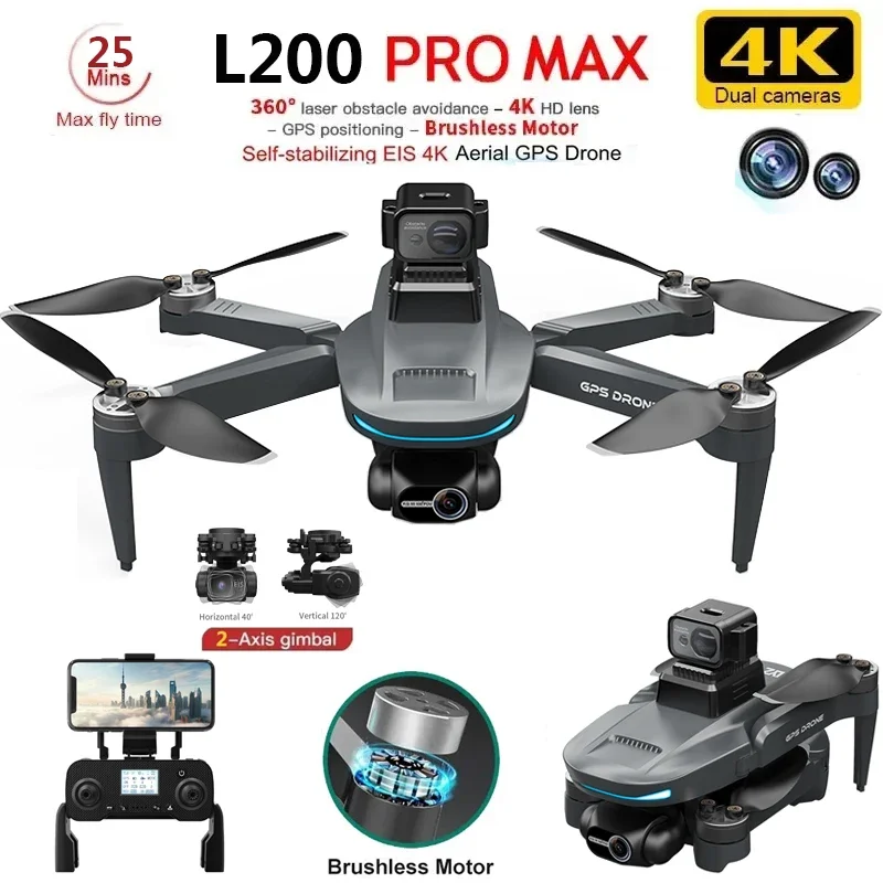 L200 PRO MAX Drone 4K 2-Axis P - огляд і ціна Laser Level Rotary