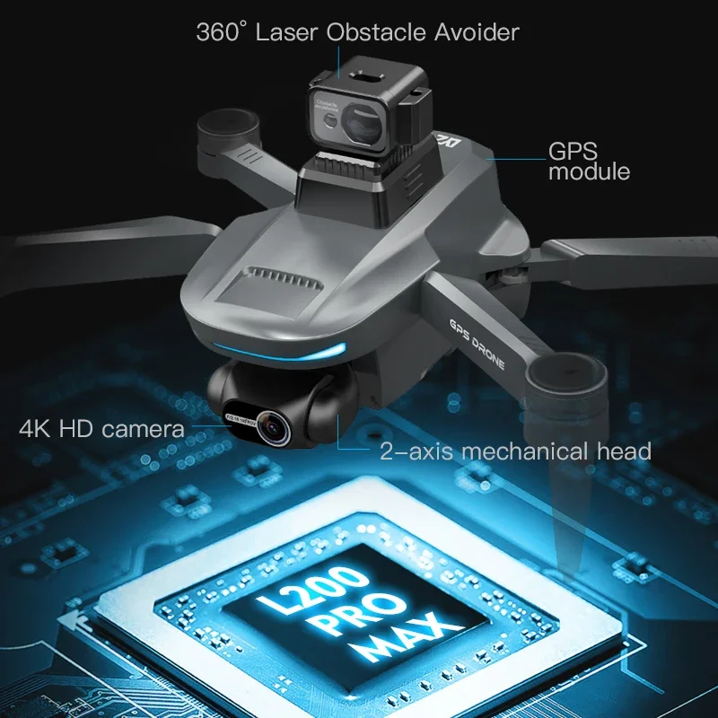 L200 PRO MAX Drone 4K 2-Axis P - огляд і ціна Laser Level Rotary