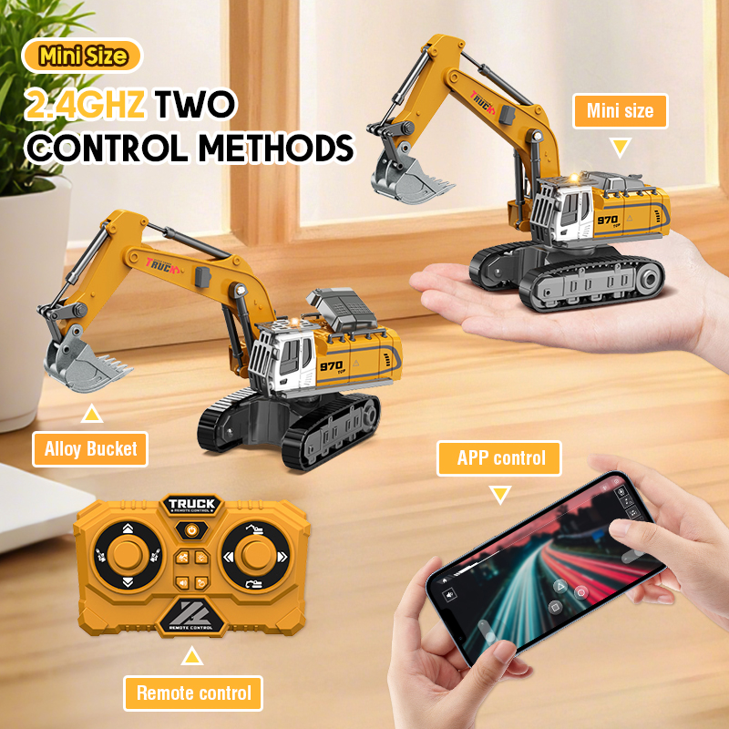 1/64 Mini RC Excavator Crawler - огляд і ціна Heavy Equipment Games
