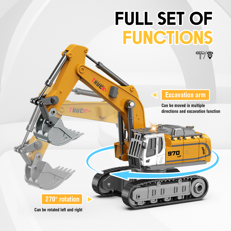 1/64 Mini RC Excavator Crawler - огляд і ціна Heavy Equipment Games