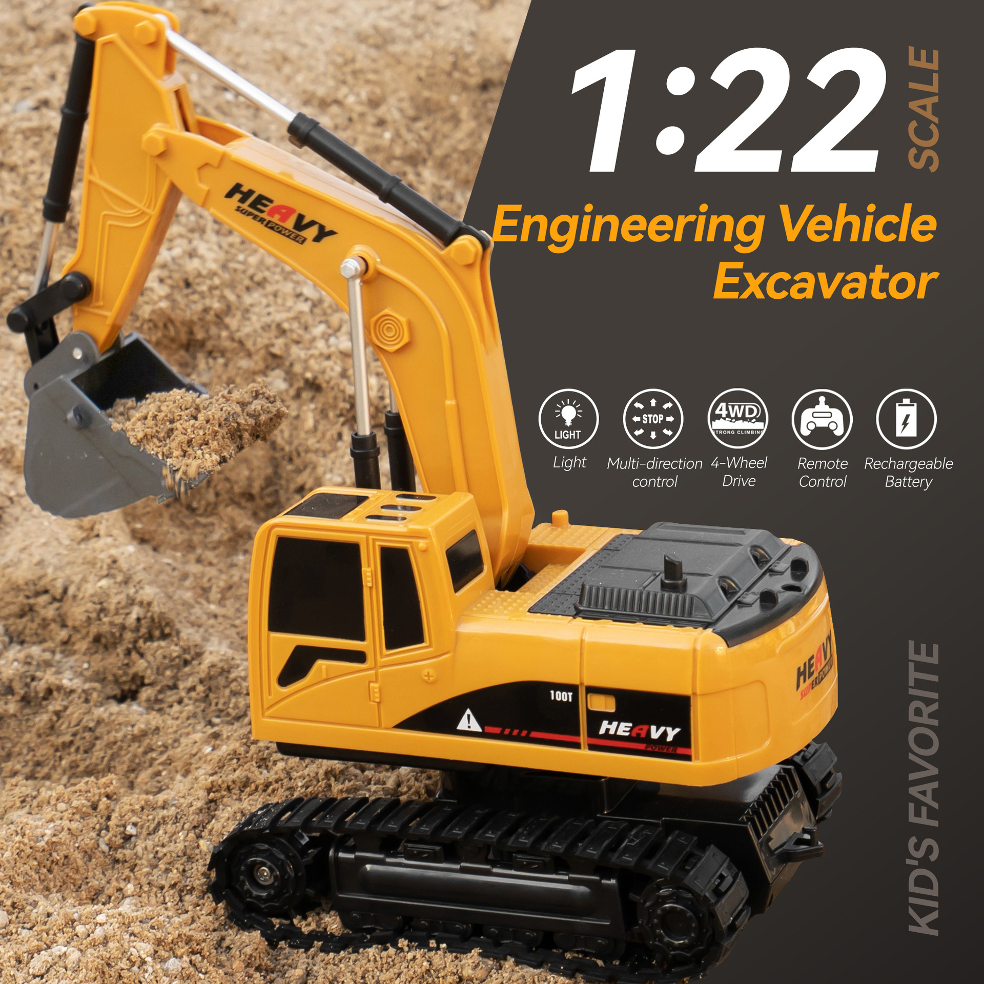 Alloy Remote Control Excavator - огляд і ціна Heavy Equipment Games