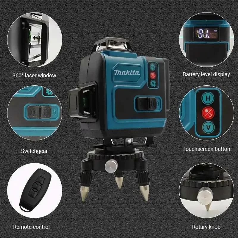 Makita 18V Battery,16Lines4D G - огляд і ціна Laser Level Rotary