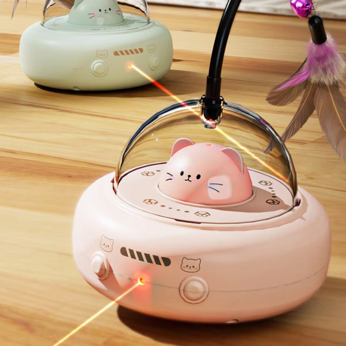 Interactive Cat Toy with Feath - огляд і ціна Laser Level Rotary