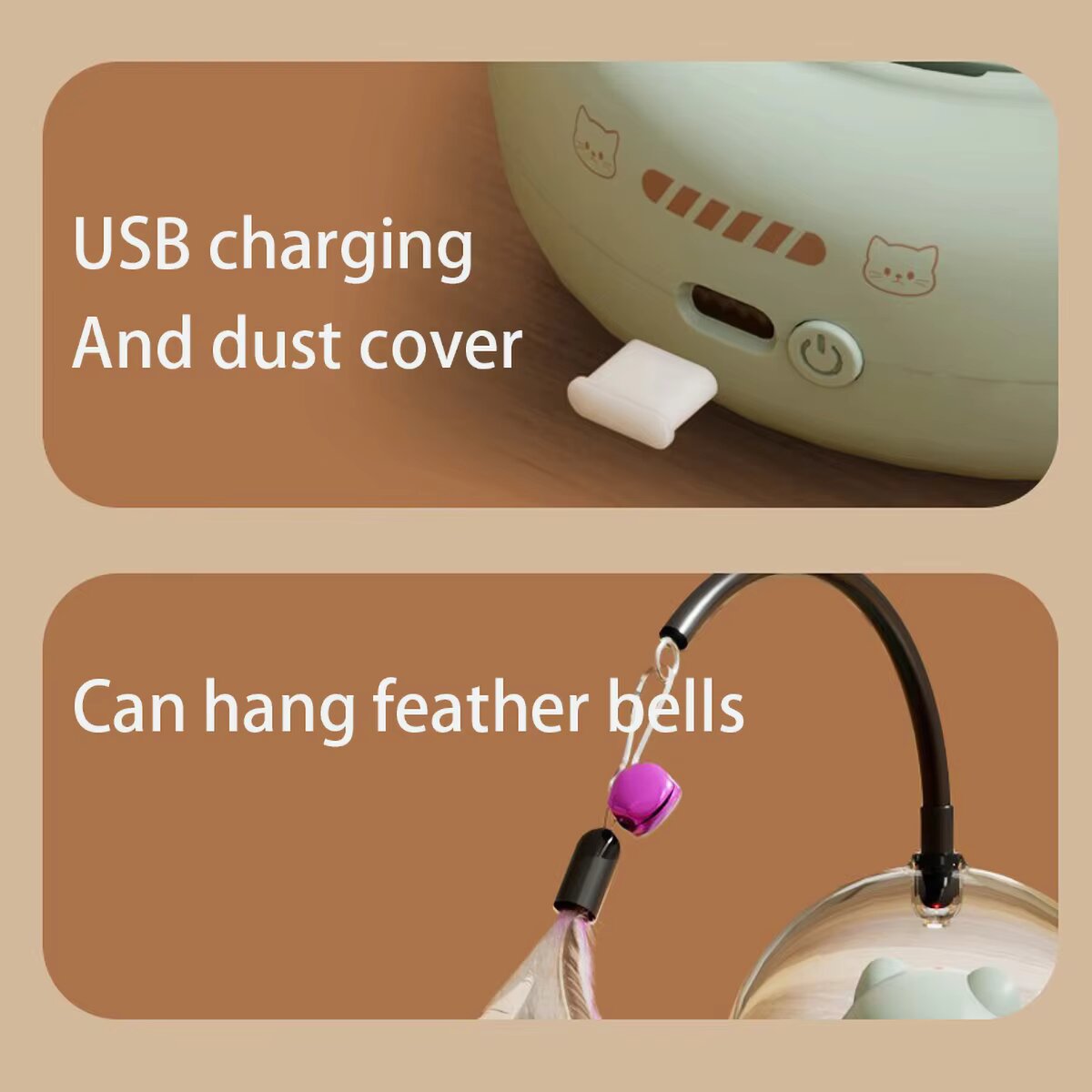 Interactive Cat Toy with Feath - огляд і ціна Laser Level Rotary